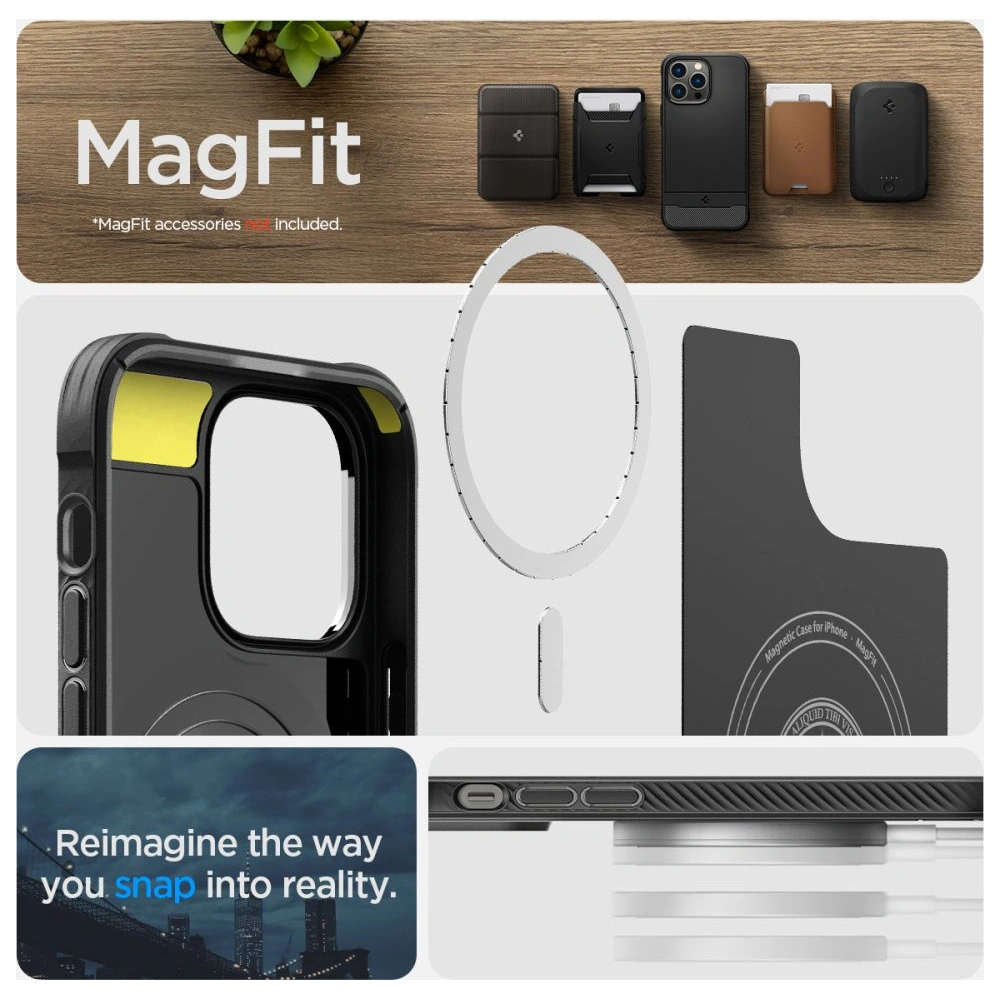 Etui Spigen Rugged Armor Mag MagSafe Apple iPhone 14 Pro Matte Black