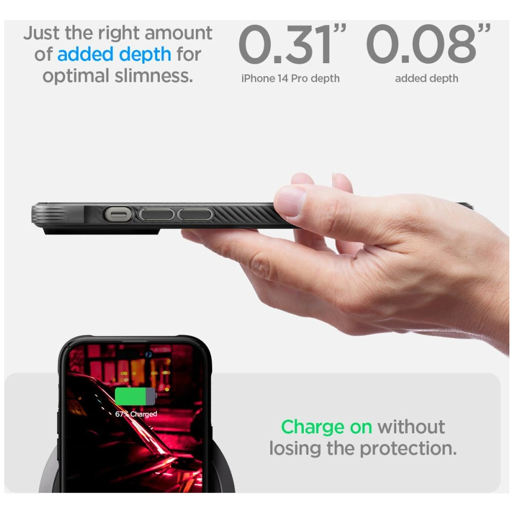 Etui Spigen Rugged Armor Mag MagSafe Apple iPhone 14 Pro Matte Black