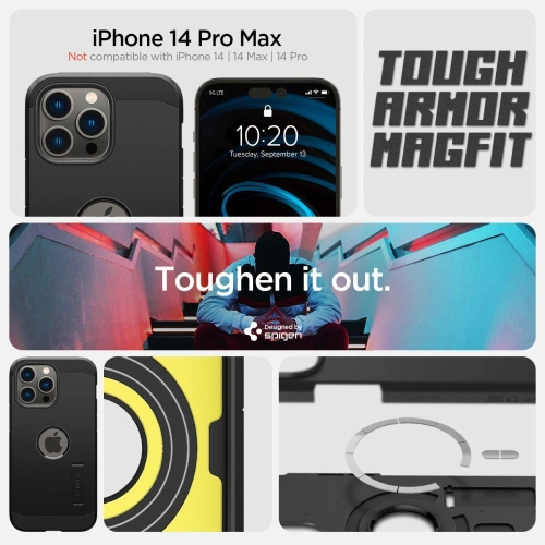 Kup Etui Spigen Tough Armor Mag MagSafe Apple iPhone 14 Pro Max Fekete - SPN2405 - {ean13} - Sklep Home Screen