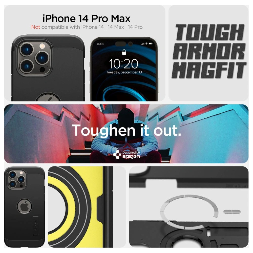 Etui Spigen Tough Armor Mag MagSafe Apple iPhone 14 Pro Max Black