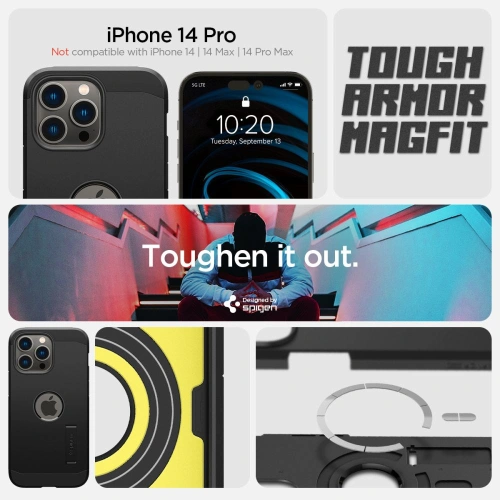Kup Etui Spigen Tough Armor Mag MagSafe Apple iPhone 14 Pro Fekete - SPN2407 - {ean13} - Sklep Home Screen