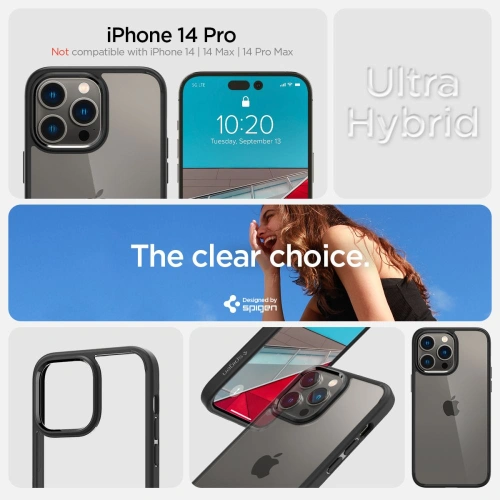 Kup Etui Spigen Ultra Hybrid Apple iPhone 14 Pro Matte Black - SPN2431 - {ean13} - Sklep Home Screen
