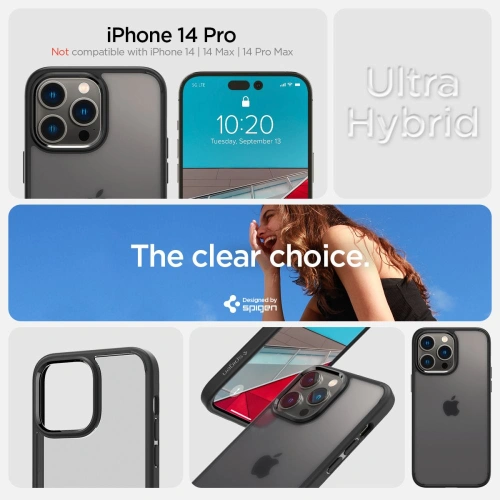 Kup Etui Spigen Ultra Hybrid Apple iPhone 14 Pro Frost Fekete - SPN2436 - {ean13} - Sklep Home Screen