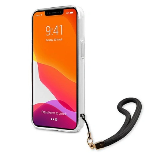 Kup [OUTLET] Tok Guess GUHCP13MKCABBK Apple iPhone 13 fekete/black hardcase Camo Strap Collection - OT-331 - {ean13} - Sklep Home Screen