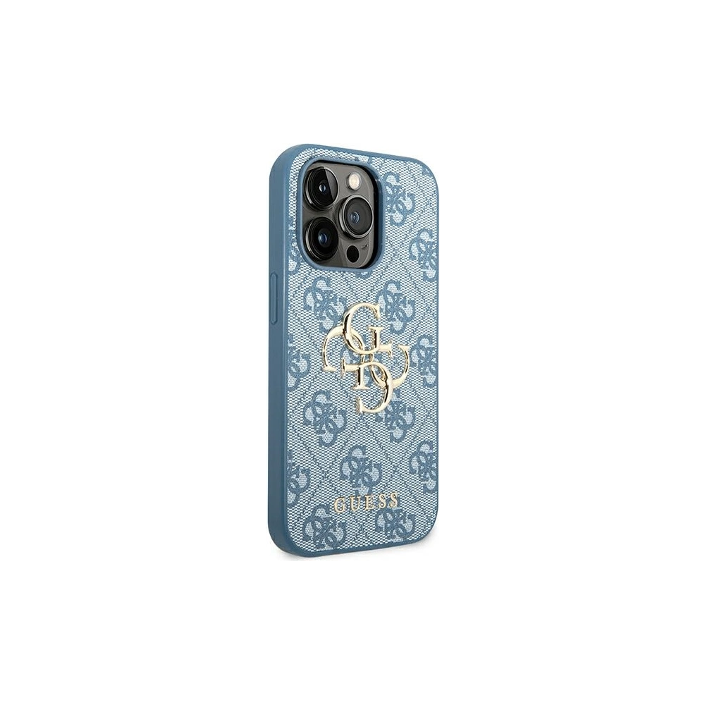 Etui Guess GUHCP14L4GMGBL Apple iPhone 14 Pro niebieski/blue hardcase 4G Big Metal Logo
