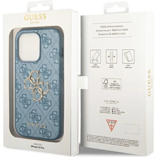 Kup Etui Guess GUHCP14L4GMGBL Apple iPhone 14 Pro albastru/blue hardcase 4G Big Metal Logo - GUE1878 - {ean13} - Sklep Home Screen