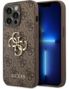 Case Guess GUHCP14L4GMGBR Apple iPhone 14 Pro braun/brown Hardcase 4G Big Metal Logo