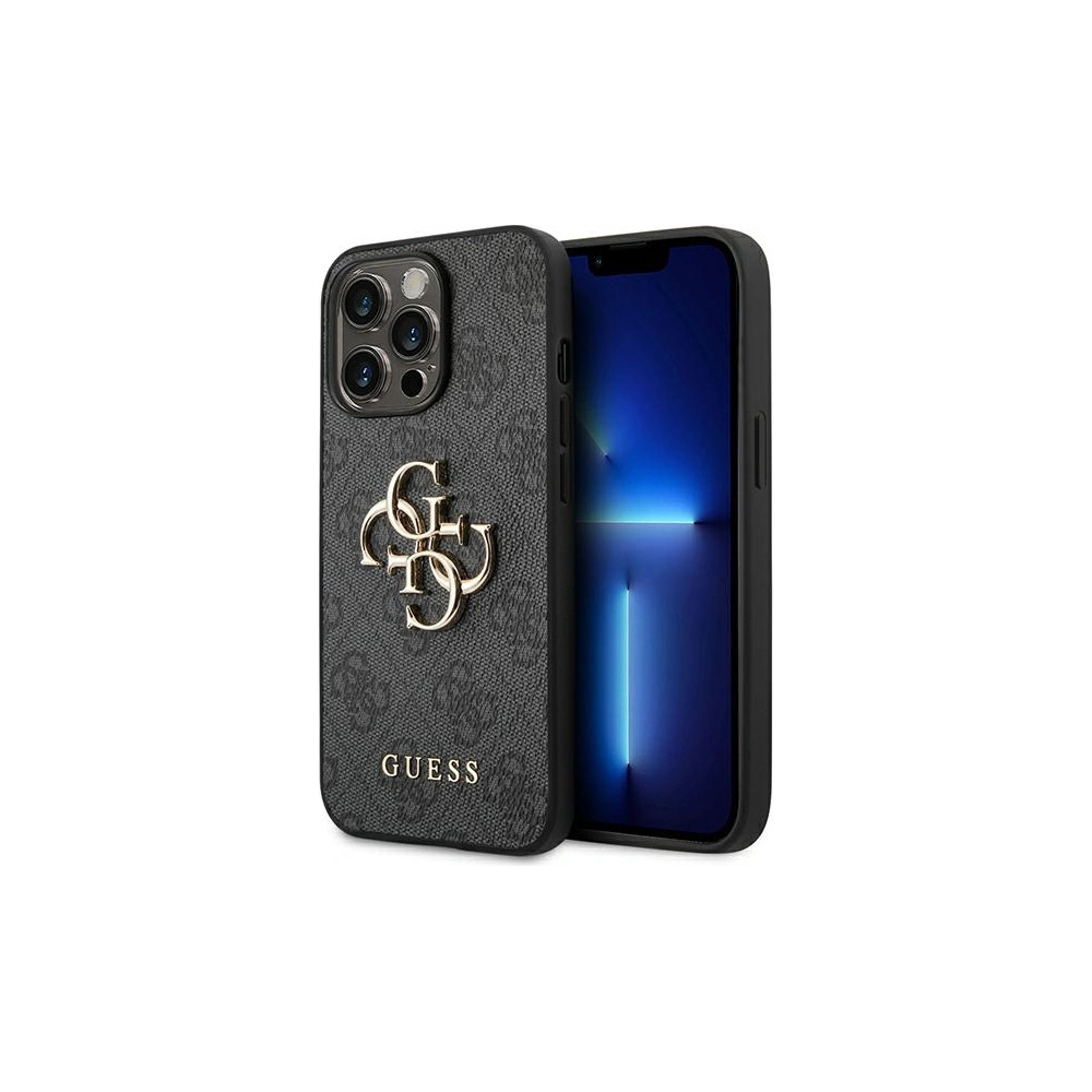 Etui Guess GUHCP14L4GMGGR Apple iPhone 14 Pro szary/grey hardcase 4G Big Metal Logo