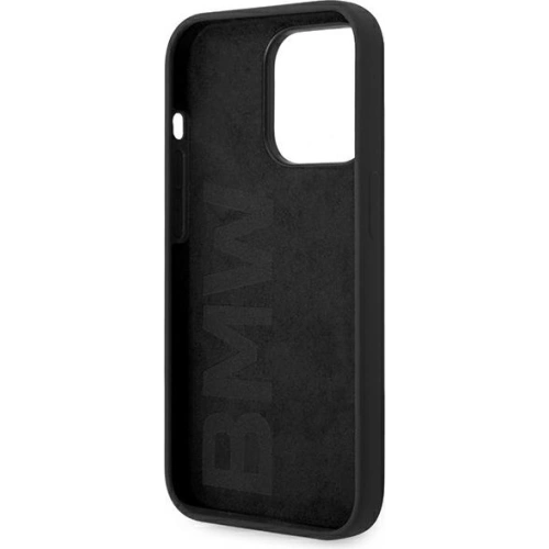 Buy BMW BMHCP14XSILBK Apple iPhone 14 Pro Max black Silicone Metal Logo - BMW294 - {ean13} - Home Screen Store Europe