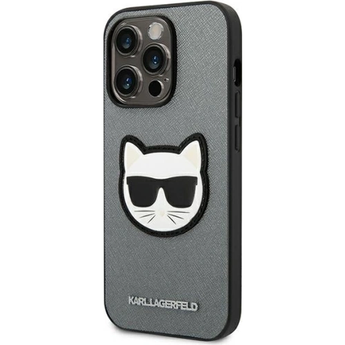 Kup Etui Karl Lagerfeld KLHCP14LSAPCHG Apple iPhone 14 Pro hardcase stříbrný/silver Saffiano Choupette Head Patch - KLD981 - {ean13} - Sklep Home Screen