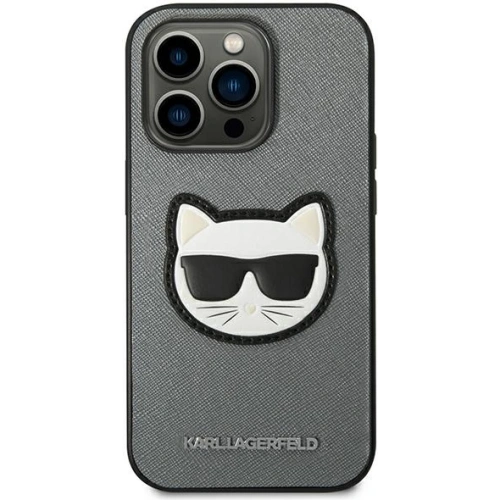 Kup Etui Karl Lagerfeld KLHCP14LSAPCHG Apple iPhone 14 Pro hardcase srebrny/silver Saffiano Choupette Head Patch - KLD981 - {ean13} - Sklep Home Screen