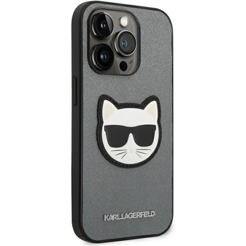 Kup Etui Karl Lagerfeld KLHCP14LSAPCHG Apple iPhone 14 Pro hardcase srebrny/silver Saffiano Choupette Head Patch - KLD981 - {ean13} - Sklep Home Screen