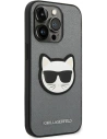 Kup Etui Karl Lagerfeld KLHCP14LSAPCHG Apple iPhone 14 Pro hardcase srebrny/silver Saffiano Choupette Head Patch - KLD981 - {ean13} - Sklep Home Screen