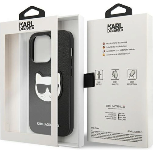 Kup Etui Karl Lagerfeld KLHCP14LSAPCHK Apple iPhone 14 Pro hardcase černý/black Saffiano Choupette Head Patch - KLD982 - {ean13} - Sklep Home Screen