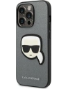 Kup Etui Karl Lagerfeld KLHCP14LSAPKHG Apple iPhone 14 Pro argintiu/silver hardcase Saffiano Patch-ul Capului lui Karl - KLD983 - {ean13} - Sklep Home Screen
