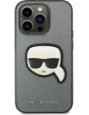 Kup Etui Karl Lagerfeld KLHCP14LSAPKHG Apple iPhone 14 Pro argintiu/silver hardcase Saffiano Patch-ul Capului lui Karl - KLD983 - {ean13} - Sklep Home Screen