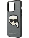 Kup Etui Karl Lagerfeld KLHCP14LSAPKHG Apple iPhone 14 Pro argintiu/silver hardcase Saffiano Patch-ul Capului lui Karl - KLD983 - {ean13} - Sklep Home Screen