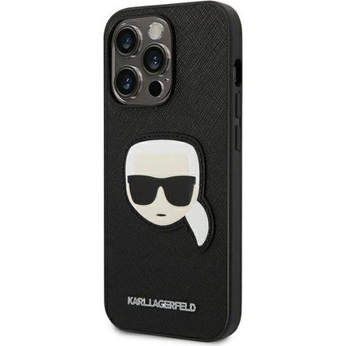 Kup Etui Karl Lagerfeld KLHCP14LSAPKHK Apple iPhone 14 Pro negru/black hardcase Saffiano Patch-ul Capului lui Karl - KLD984 - {ean13} - Sklep Home Screen