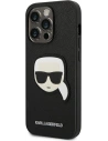 Kup Etui Karl Lagerfeld KLHCP14LSAPKHK Apple iPhone 14 Pro negru/black hardcase Saffiano Patch-ul Capului lui Karl - KLD984 - {ean13} - Sklep Home Screen