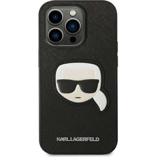 Kup Etui Karl Lagerfeld KLHCP14LSAPKHK Apple iPhone 14 Pro negru/black hardcase Saffiano Patch-ul Capului lui Karl - KLD984 - {ean13} - Sklep Home Screen