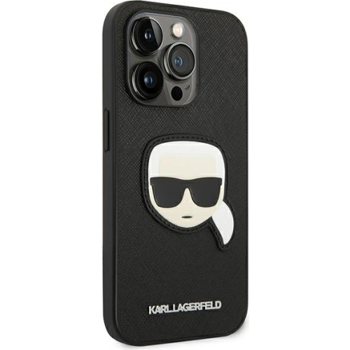 Kup Etui Karl Lagerfeld KLHCP14LSAPKHK Apple iPhone 14 Pro negru/black hardcase Saffiano Patch-ul Capului lui Karl - KLD984 - {ean13} - Sklep Home Screen