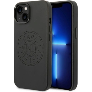 Etui Karl Lagerfeld KLHCP14MFWHK Apple iPhone 14 Plus / 15 Plus hardcase czarny/black Leather Perforated Logo