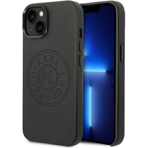 Kup Etui Karl Lagerfeld KLHCP14MFWHK Apple iPhone 14 Plus / 15 Plus kemény tok fekete/bőr perforált logó - KLD985 - {ean13} - Sklep Home Screen