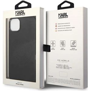 Etui Karl Lagerfeld KLHCP14MFWHK Apple iPhone 14 Plus / 15 Plus hardcase czarny/black Leather Perforated Logo