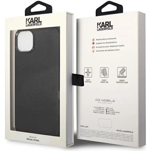 Kup Etui Karl Lagerfeld KLHCP14MFWHK Apple iPhone 14 Plus / 15 Plus kemény tok fekete/bőr perforált logó - KLD985 - {ean13} - Sklep Home Screen