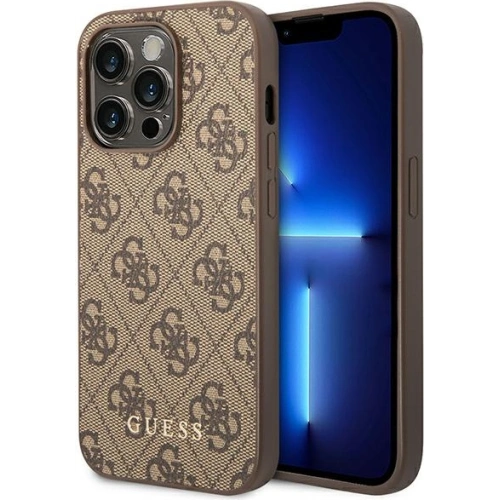 Kup Case Guess GUHCP14LG4GFBR Apple iPhone 14 Pro braun/brown Hartschale 4G Metall Gold-Logo - GUE1882 - {ean13} - Sklep Home Screen