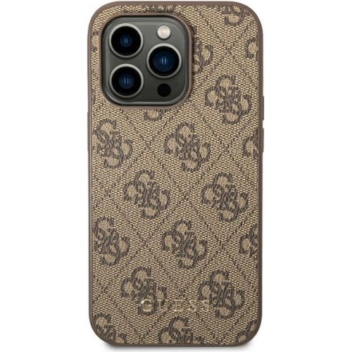 Kup Case Guess GUHCP14LG4GFBR Apple iPhone 14 Pro braun/brown Hartschale 4G Metall Gold-Logo - GUE1882 - {ean13} - Sklep Home Screen