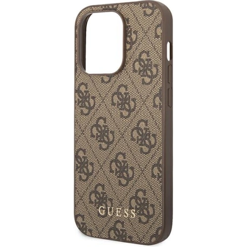 Kup Case Guess GUHCP14LG4GFBR Apple iPhone 14 Pro braun/brown Hartschale 4G Metall Gold-Logo - GUE1882 - {ean13} - Sklep Home Screen