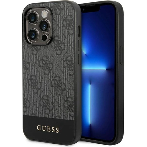 Kup Etui Guess GUHCP14LG4GLGR Apple iPhone 14 Pro gri/grey carcasă rigidă Colecția 4G Stripe - GUE1886 - {ean13} - Sklep Home Screen
