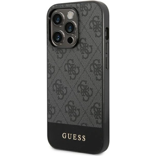 Kup Etui Guess GUHCP14LG4GLGR Apple iPhone 14 Pro šedé/grey hard case 4G Stripe Collection - GUE1886 - {ean13} - Sklep Home Screen