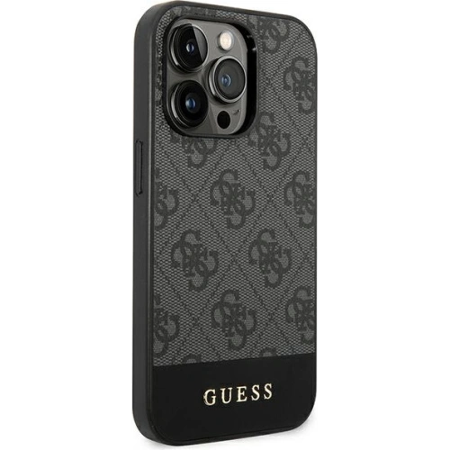 Kup Etui Guess GUHCP14LG4GLGR Apple iPhone 14 Pro šedé/grey hard case 4G Stripe Collection - GUE1886 - {ean13} - Sklep Home Screen