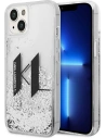 Case Karl Lagerfeld KLHCP14MLBKLCS Apple iPhone 14 Plus / 15 Plus silber/hardcase Liquid Glitter Big KL