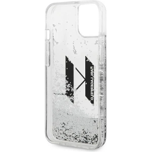 Etui Karl Lagerfeld KLHCP14MLBKLCS Apple iPhone 14 Plus / 15 Plus srebrny/silver hardcase Liquid Glitter Big KL