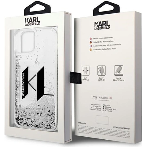 Kup Etui Karl Lagerfeld KLHCP14MLBKLCS Apple iPhone 14 Plus / 15 Plus srebrny/silver hardcase Liquid Glitter Big KL - KLD986 - {ean13} - Sklep Home Screen