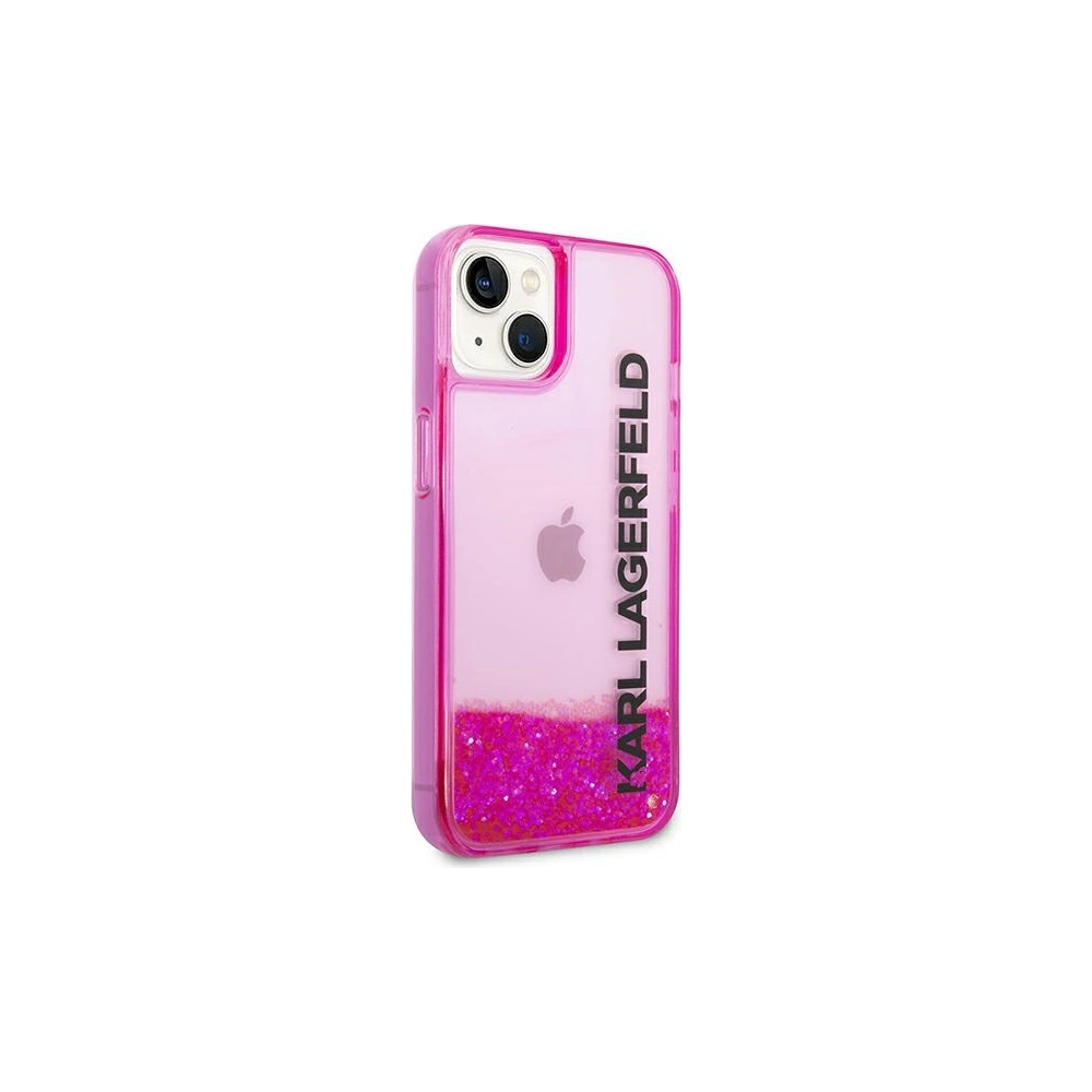 Etui Karl Lagerfeld KLHCP14MLCKVF Apple iPhone 14 Plus / 15 Plus różowy/pink hardcase Liquid Glitter Elong