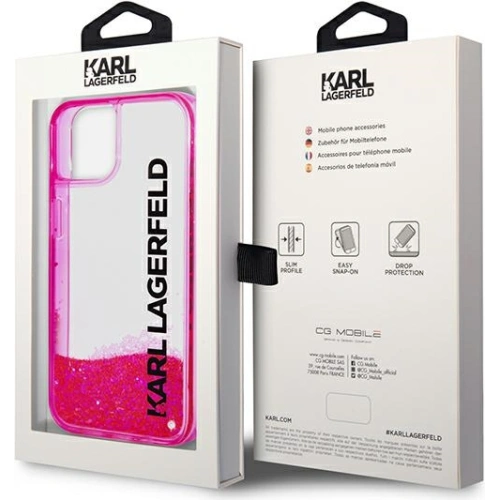 Kup Etui Karl Lagerfeld KLHCP14MLCKVF Apple iPhone 14 Plus / 15 Plus różowy/pink hardcase Liquid Glitter Elong - KLD987 - {ean13} - Sklep Home Screen
