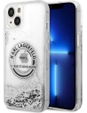 Karl Lagerfeld KLHCP14MLCRSGRS Apple iPhone 14 Plus / 15 Plus silver hardcase Liquid Glitter RSG