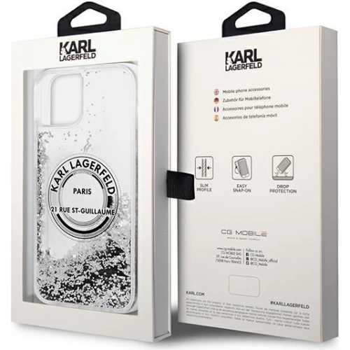 Kup Etui Karl Lagerfeld KLHCP14MLCRSGRS Apple iPhone 14 Plus / 15 Plus srebrny/silver hardcase Liquid Glitter RSG - KLD988 - {ean13} - Sklep Home Screen