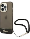 Etui Guess GUHCP14LHGCOHK Apple iPhone 14 Pro negru/black hardcase Translucent Pearl Strap