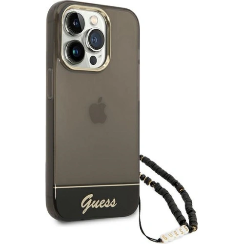 Kup Etui Guess GUHCP14LHGCOHK Apple iPhone 14 Pro negru/black hardcase Translucent Pearl Strap - GUE1890 - {ean13} - Sklep Home Screen