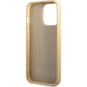 Case Guess GUHCP14LHGGSHD Apple iPhone 14 Pro gold/hartes Gehäuse Glitter Script