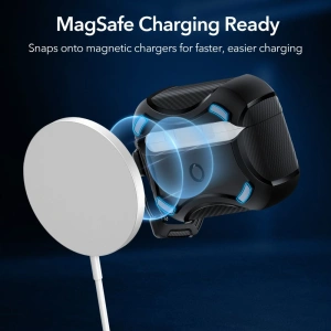 Kup Etui ESR Cyber Armor Halolock MagSafe Apple AirPods 2 Pro/1 Pro Negru - ESR541 - {ean13} - Sklep Home Screen