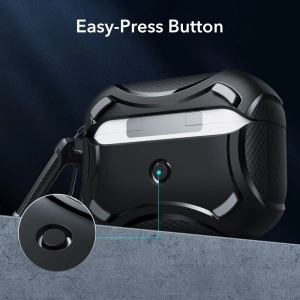 Kup Etui ESR Cyber Armor Halolock MagSafe Apple AirPods 2 Pro/1 Pro Negru - ESR541 - {ean13} - Sklep Home Screen