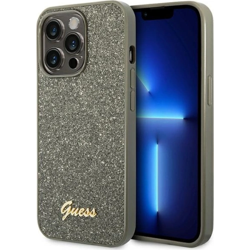 Kup Etui Guess GUHCP14LHGGSHN Apple iPhone 14 Pro zelený/green hard case Glitter Script - GUE1893 - {ean13} - Sklep Home Screen