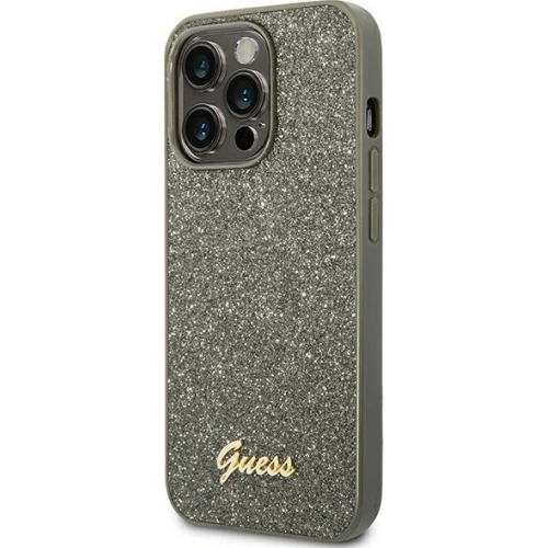 Kup Etui Guess GUHCP14LHGGSHN Apple iPhone 14 Pro zelený/green hard case Glitter Script - GUE1893 - {ean13} - Sklep Home Screen