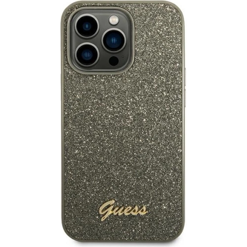 Kup Etui Guess GUHCP14LHGGSHN Apple iPhone 14 Pro zelený/green hard case Glitter Script - GUE1893 - {ean13} - Sklep Home Screen